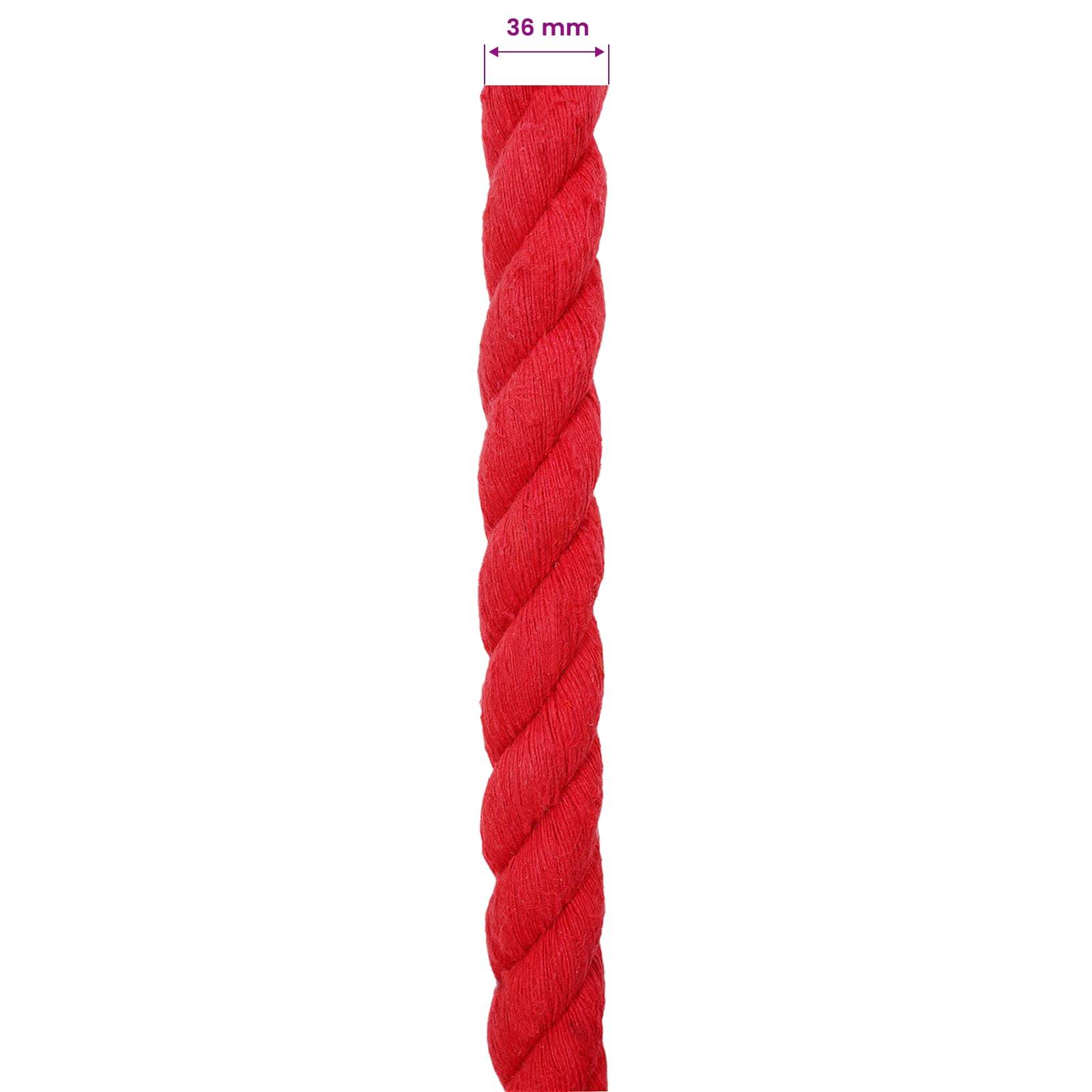 vidaXL Seil Rot 3,6 x 3,6 x 500 cm Baumwolle