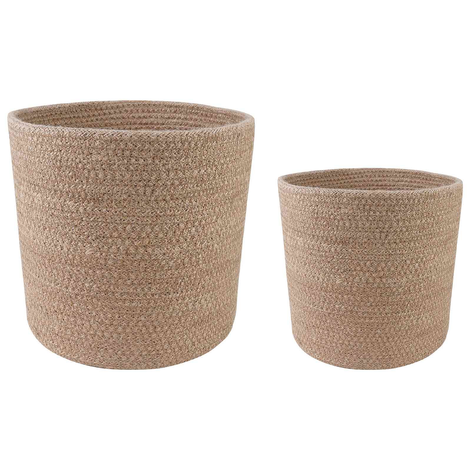 vidaXL Pflanztopfsatz 2 pcs Natur Ø 28 x 28 cm 100% Tossa-Jute