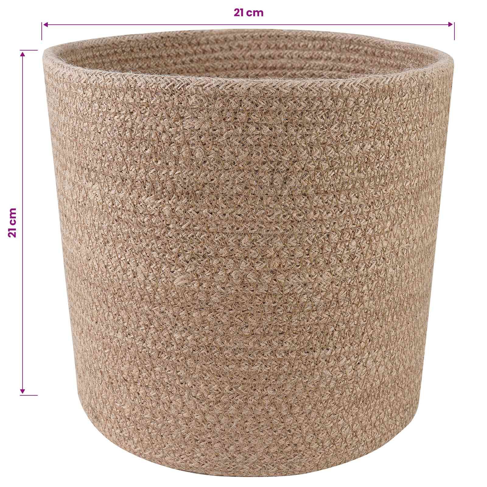 vidaXL Pflanztopfsatz 2 pcs Natur Ø 21 x 21 cm 100% Tossa-Jute