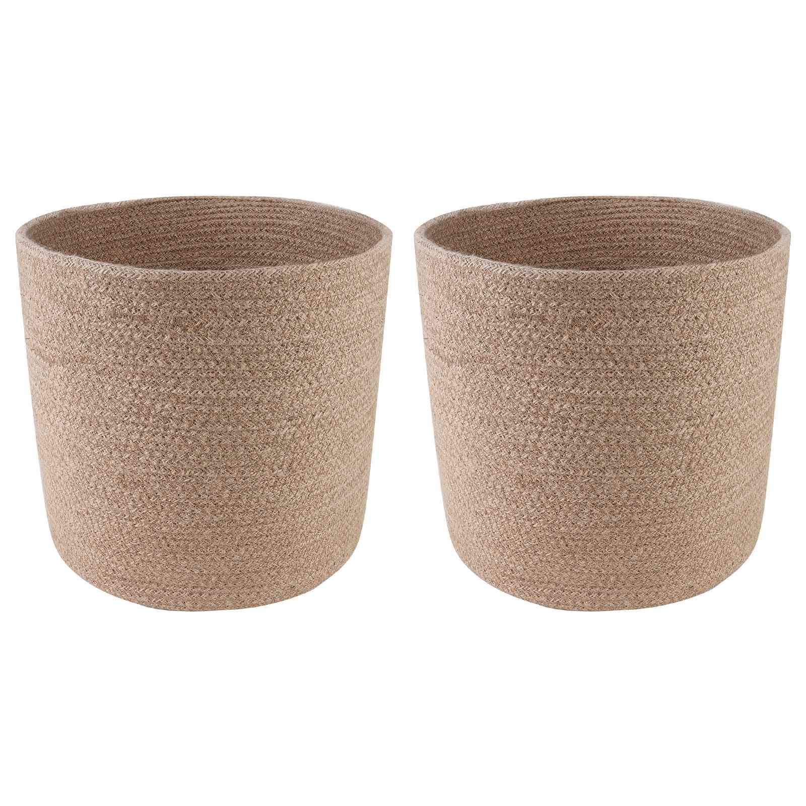 vidaXL Pflanztopfsatz 2 pcs Natur Ø 28 x 28 cm 100% Tossa-Jute