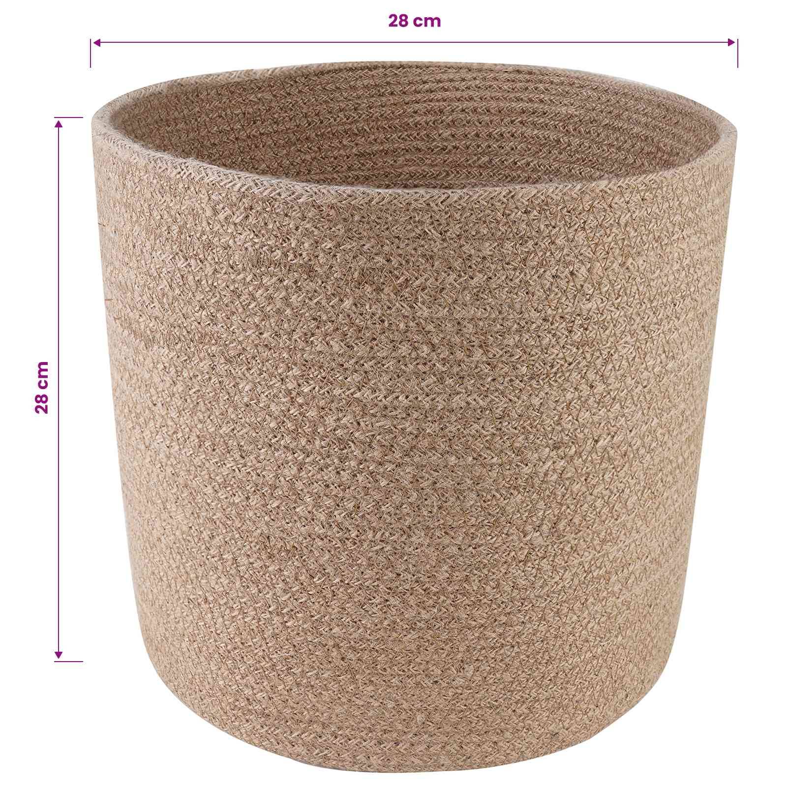vidaXL Pflanztopfsatz 2 pcs Natur Ø 28 x 28 cm 100% Tossa-Jute