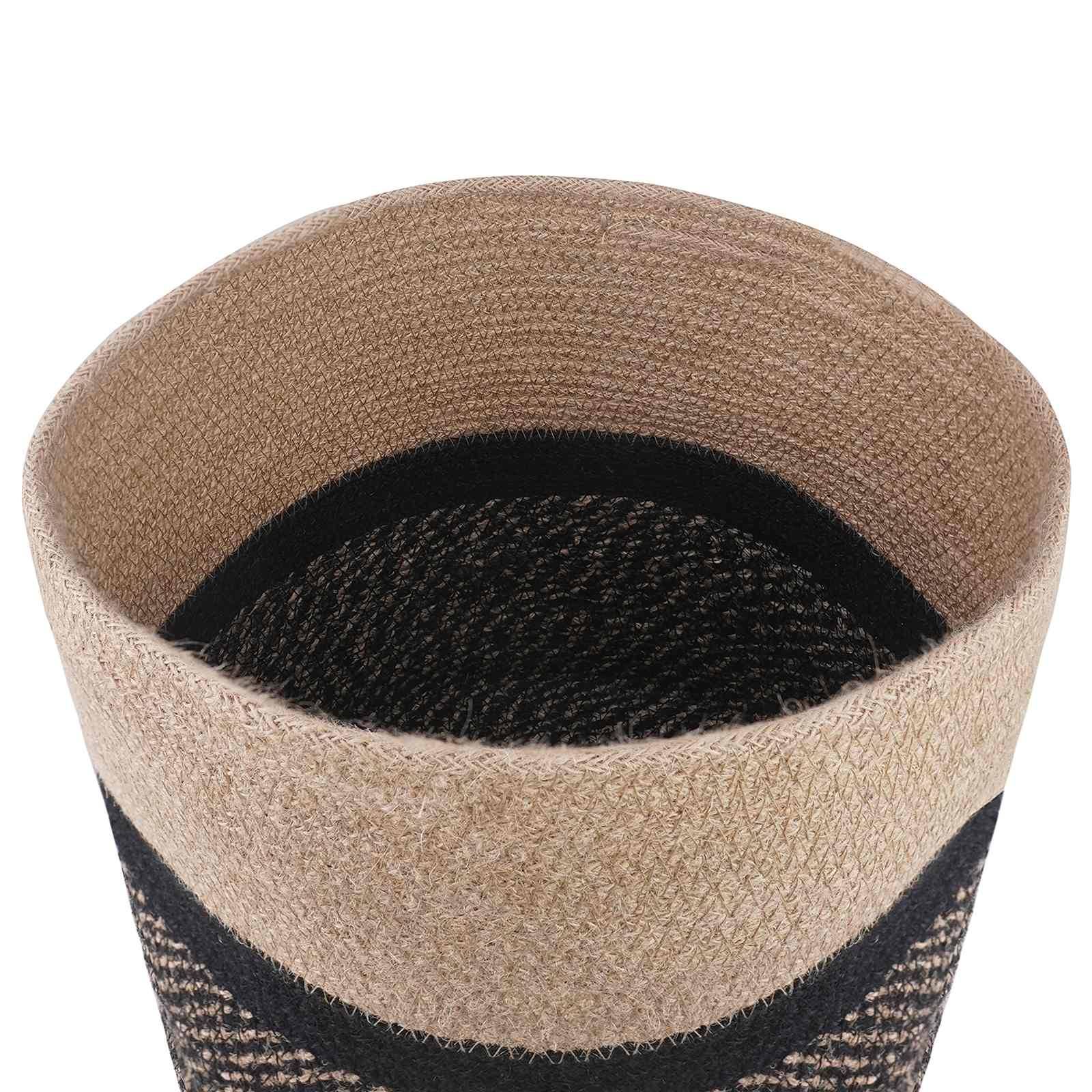 vidaXL Pflanztopfsatz 2 pcs Natürlich und Schwarz Ø 28 x 28 cm