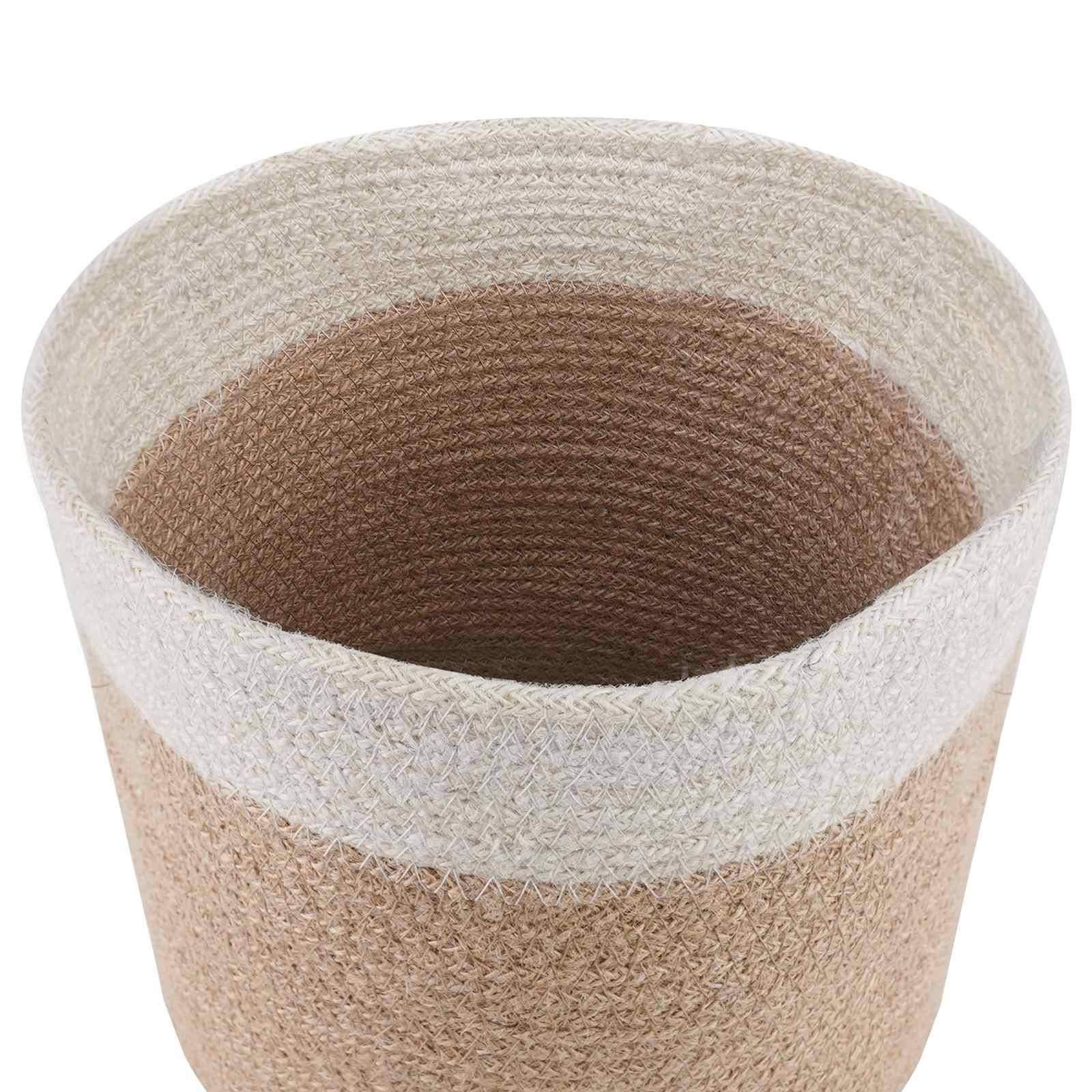 vidaXL Pflanztopfsatz 2 pcs Natürlich und Weiß Ø 21 x 21 cm