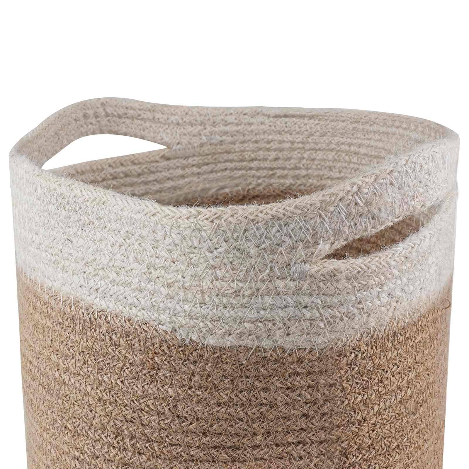 vidaXL Pflanztopfsatz 2 pcs Natürlich und Weiß Ø 21 x 21 cm