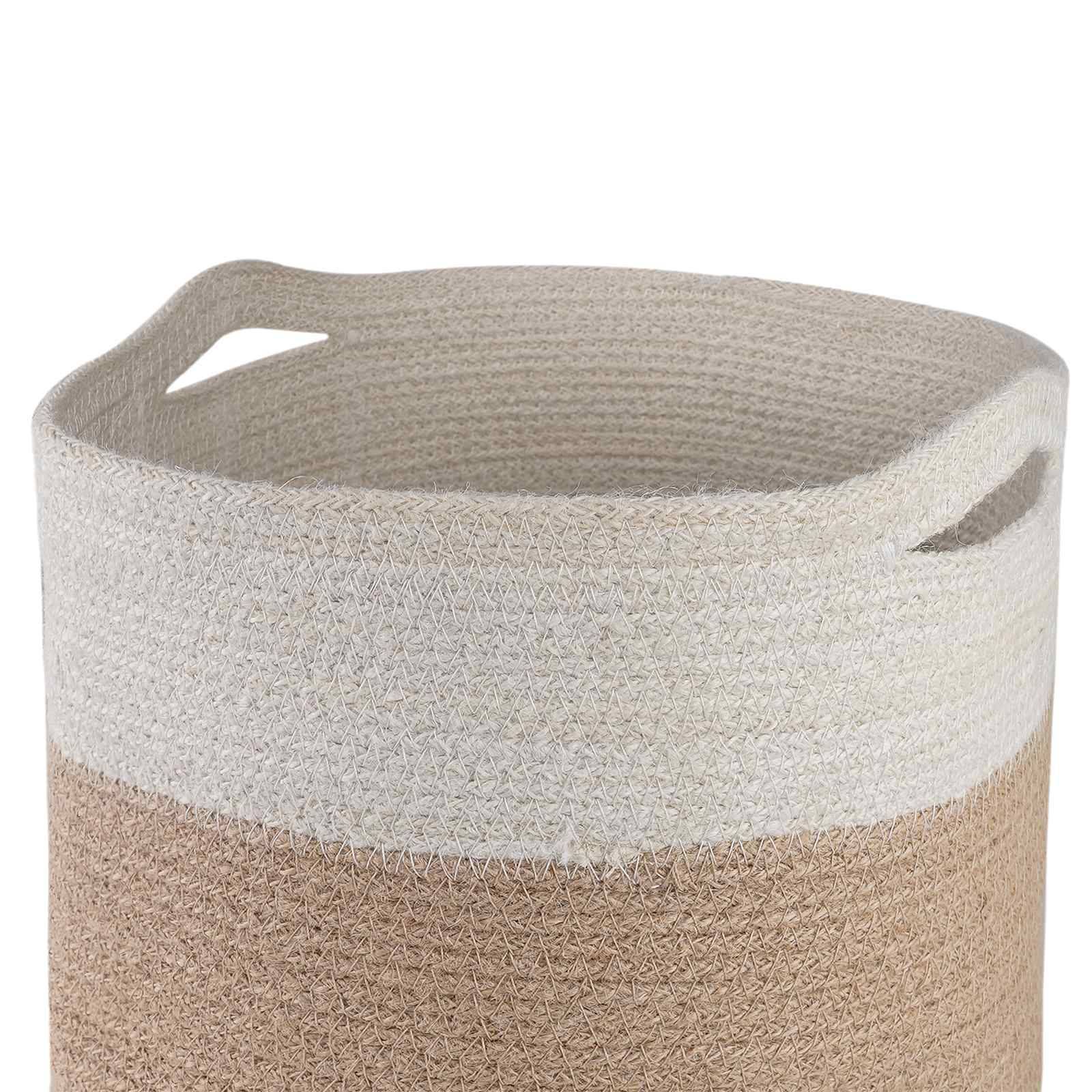 vidaXL Pflanztopfsatz 2 pcs Natürlich und Weiß Ø 28 x 28 cm