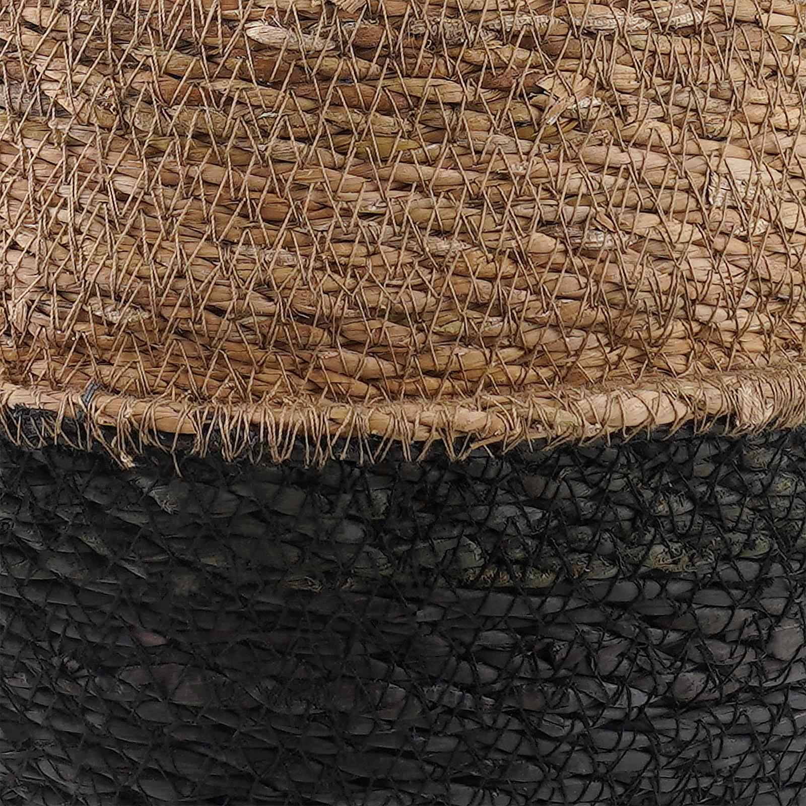 vidaXL Pflanzenkübel mit Griffen 2 pcs Schwarz Ø 45 x 36 cm