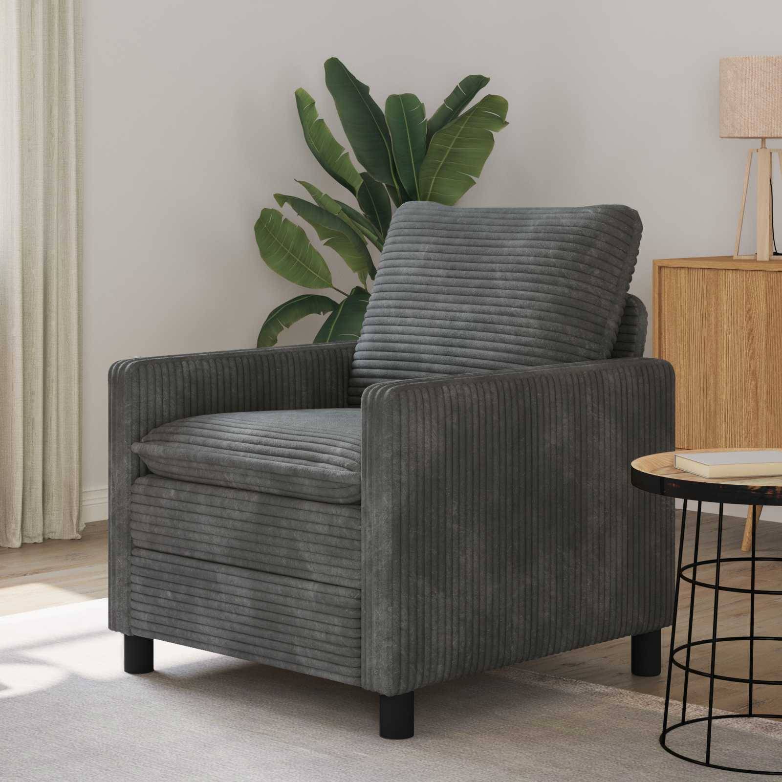vidaXL Sofa Hellgrau 76 x 81 x 87,5 cm Polyester