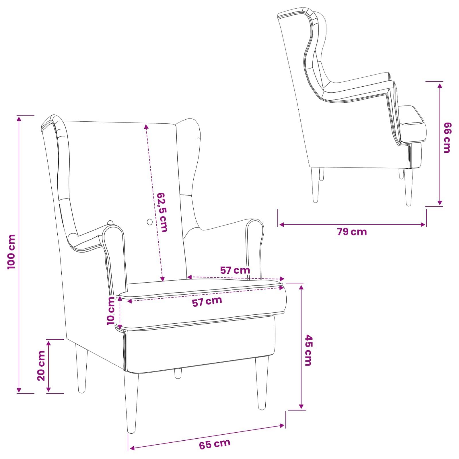 vidaXL Sessel Dunkelgrau ARES