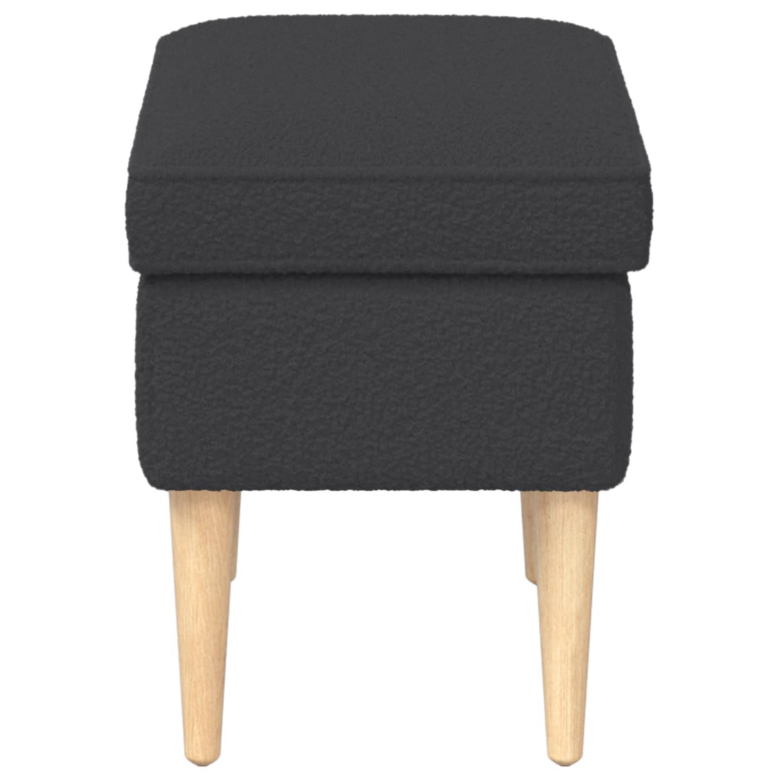vidaXL Hocker Dunkelgrau 55 x 35 x 41 cm Bouclé