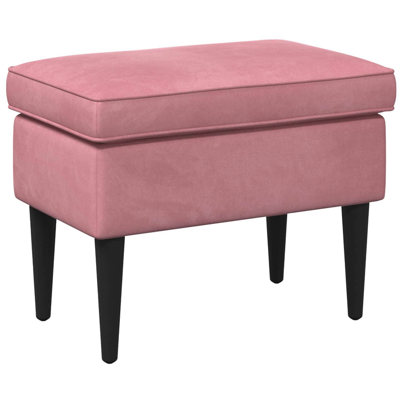 vidaXL Hocker Rosa 55 x 35 x 41 cm Samt