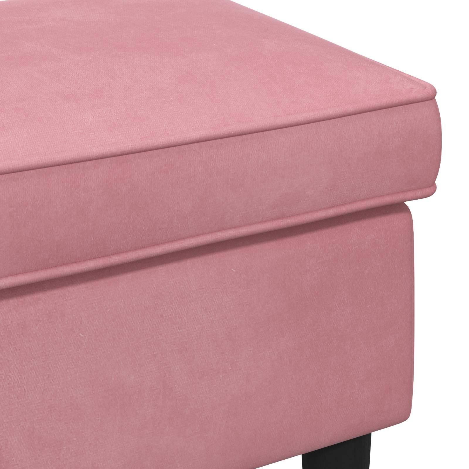 vidaXL Hocker Rosa 55 x 35 x 41 cm Samt