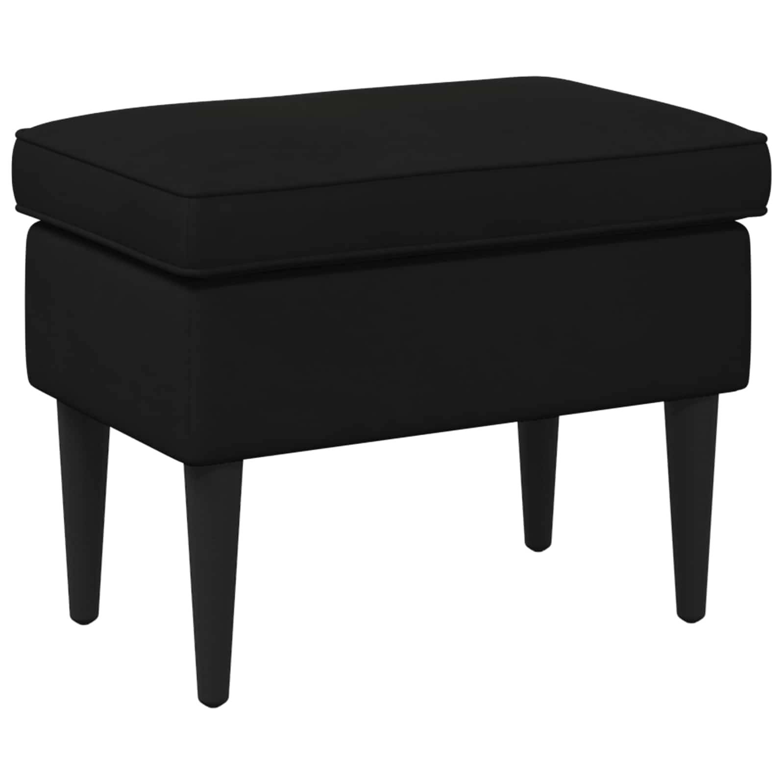 vidaXL Hocker Schwarz 55 x 35 x 41 cm Samt