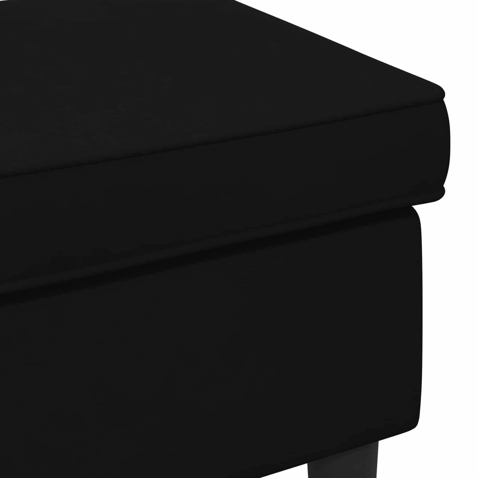 vidaXL Hocker Schwarz 55 x 35 x 41 cm Samt