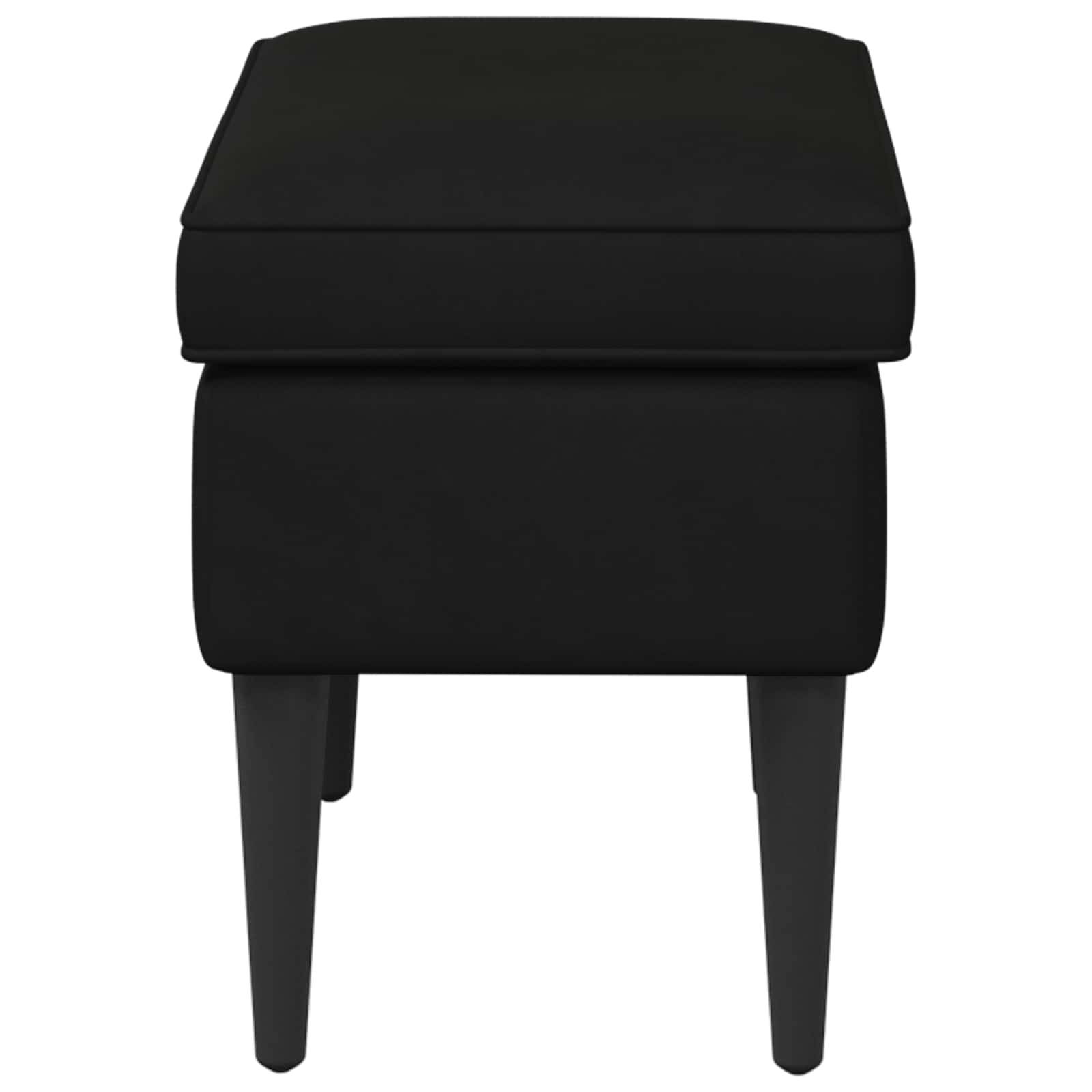vidaXL Hocker Schwarz 55 x 35 x 41 cm Samt