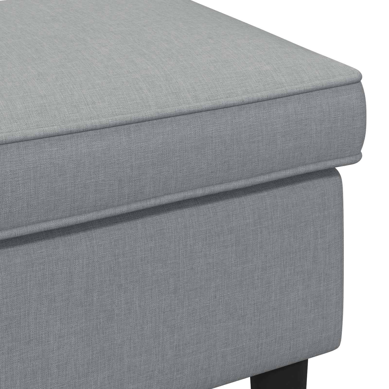 vidaXL Hocker Hellgrau 55 x 35 x 41 cm Stoff