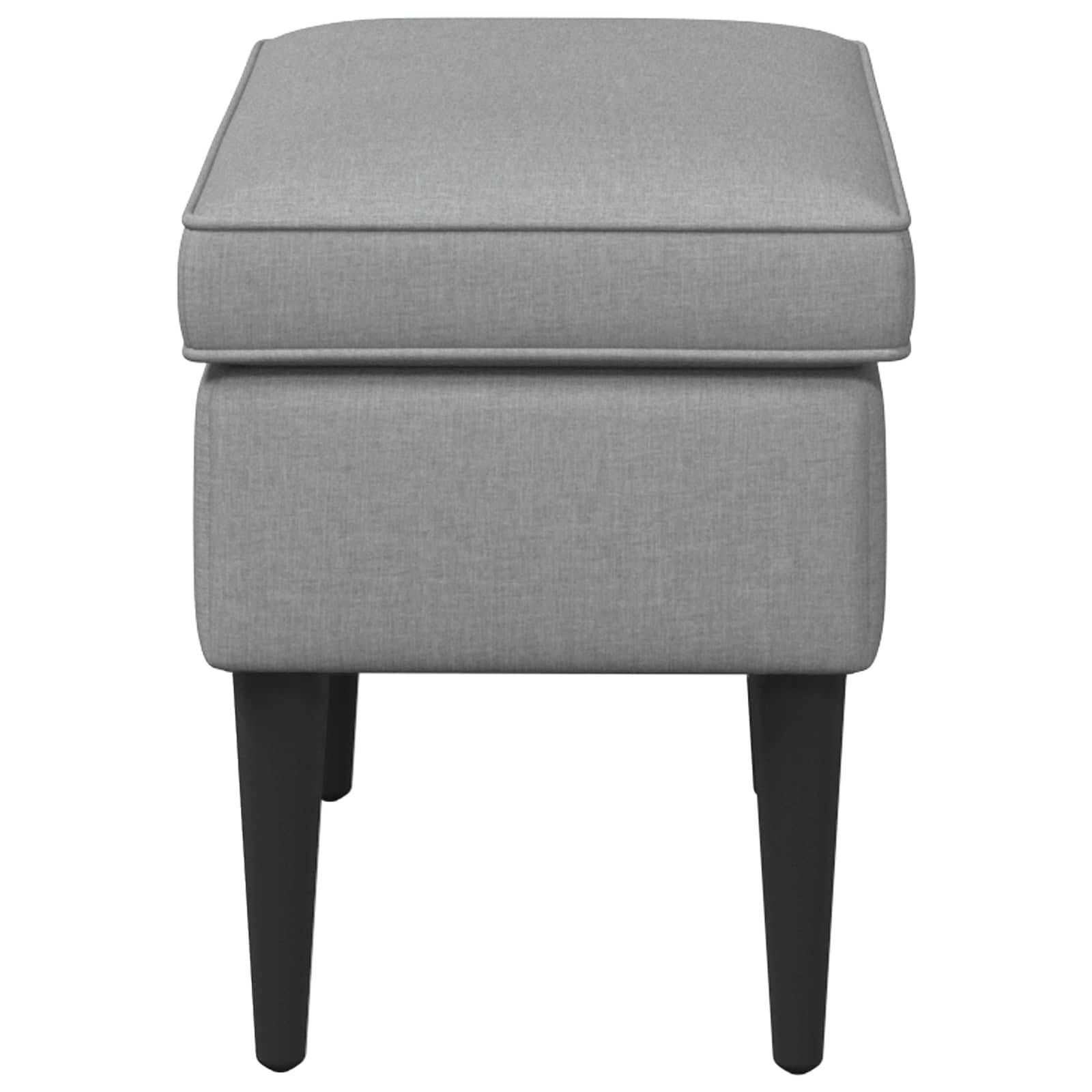 vidaXL Hocker Hellgrau 55 x 35 x 41 cm Stoff