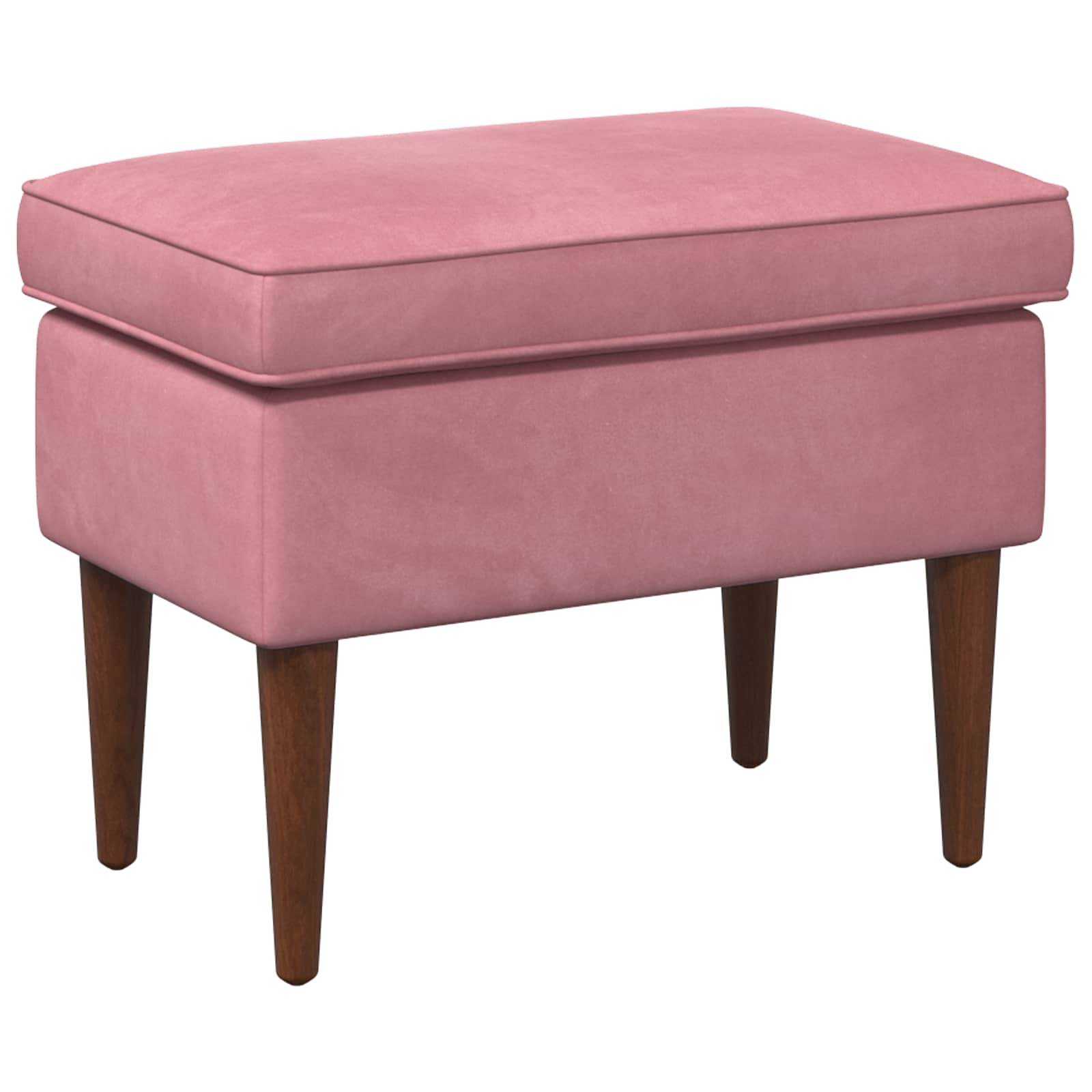 vidaXL Hocker Rosa 55 x 35 x 41 cm Samt
