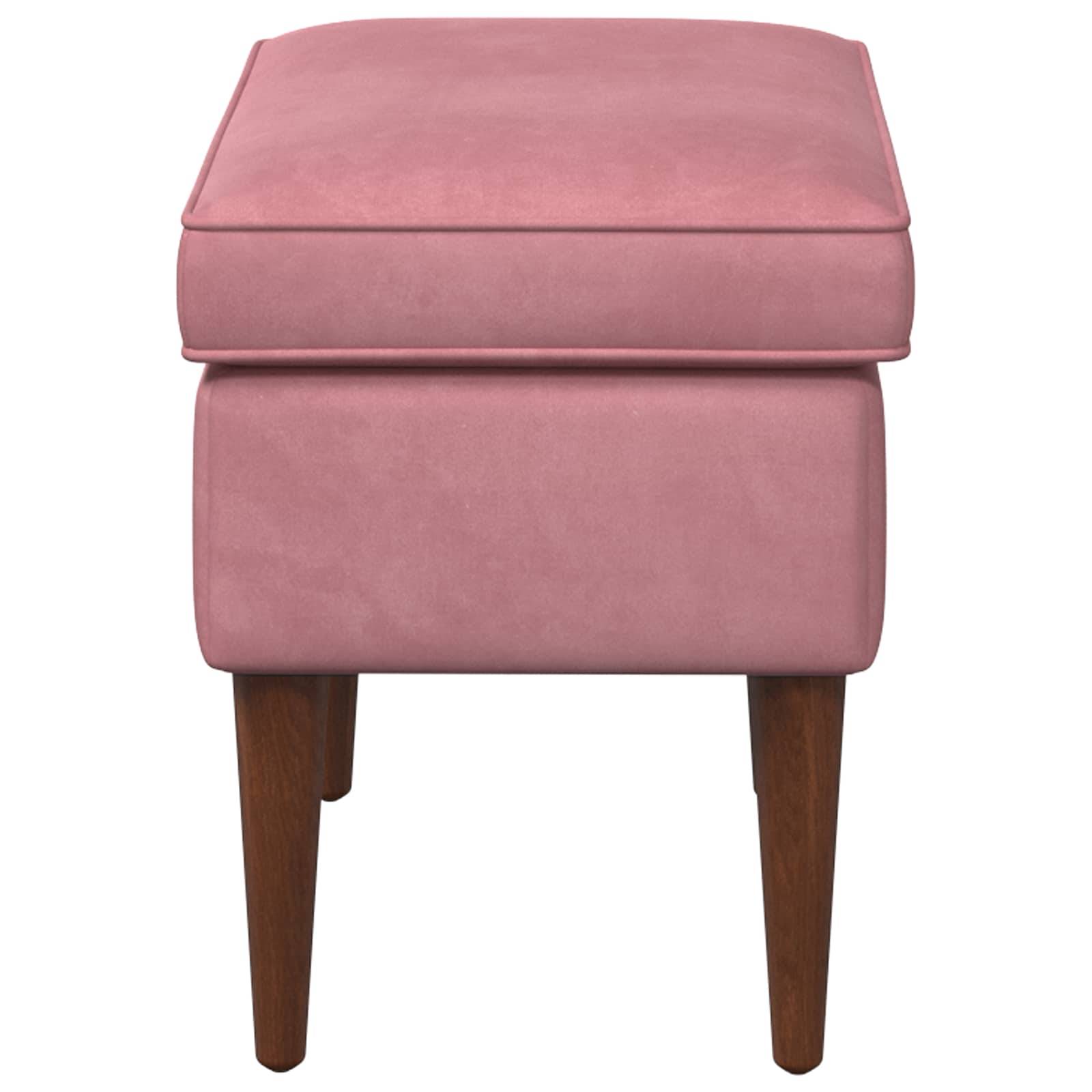vidaXL Hocker Rosa 55 x 35 x 41 cm Samt