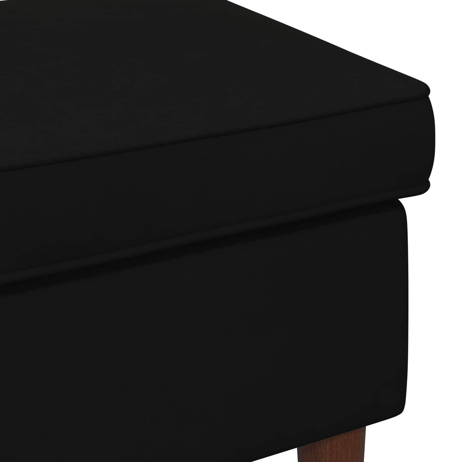 vidaXL Hocker Schwarz 55 x 35 x 41 cm Samt
