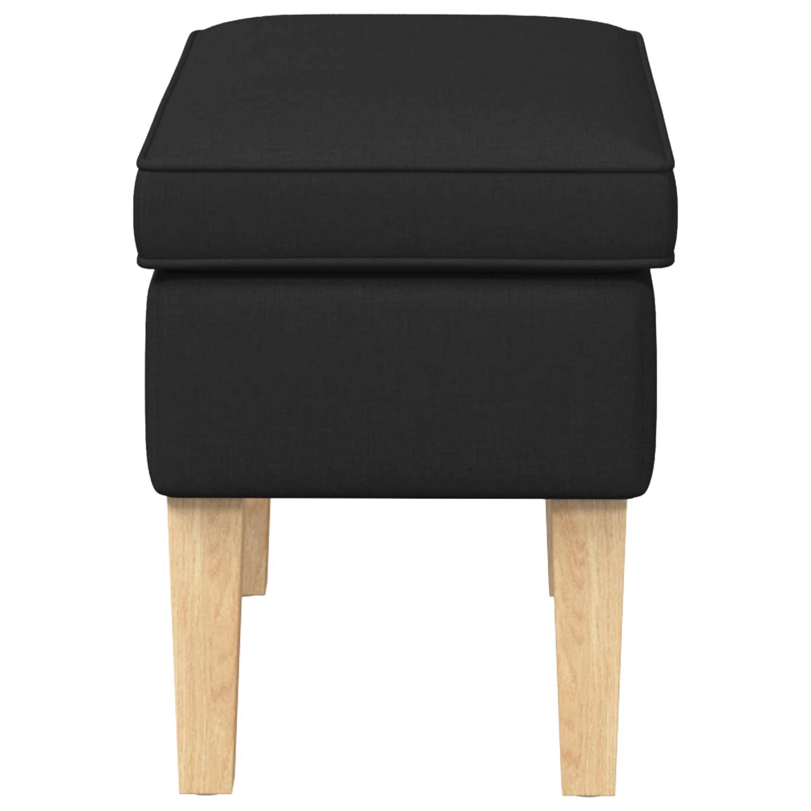 vidaXL Hocker Schwarz 55 x 35 x 41 cm Stoff