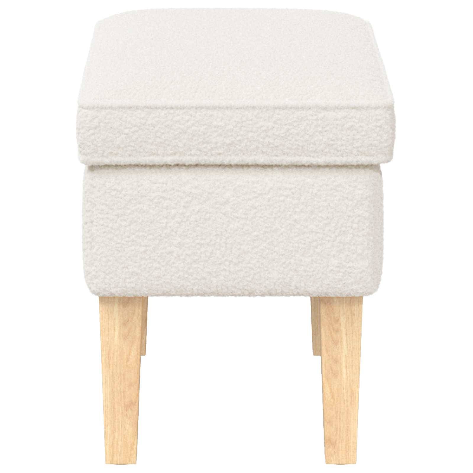 vidaXL Hocker Creme 55 x 35 x 41 cm Bouclé
