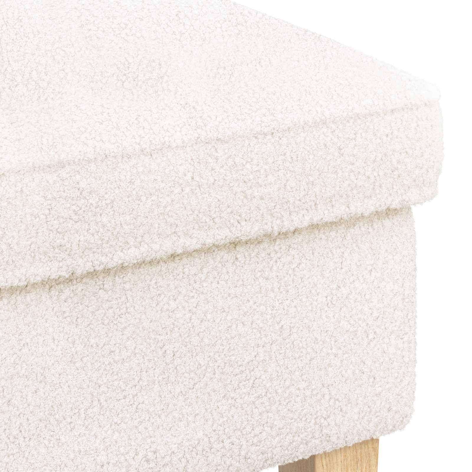 vidaXL Hocker Creme 55 x 35 x 41 cm Bouclé