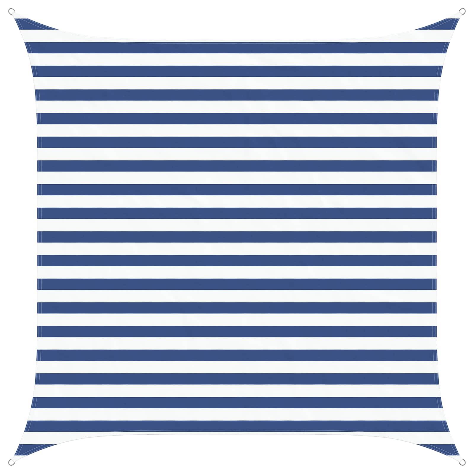 vidaXL Sonnensegel Blau und Weiß 2,5 x 2,5 m 100 % Polyester Oxford