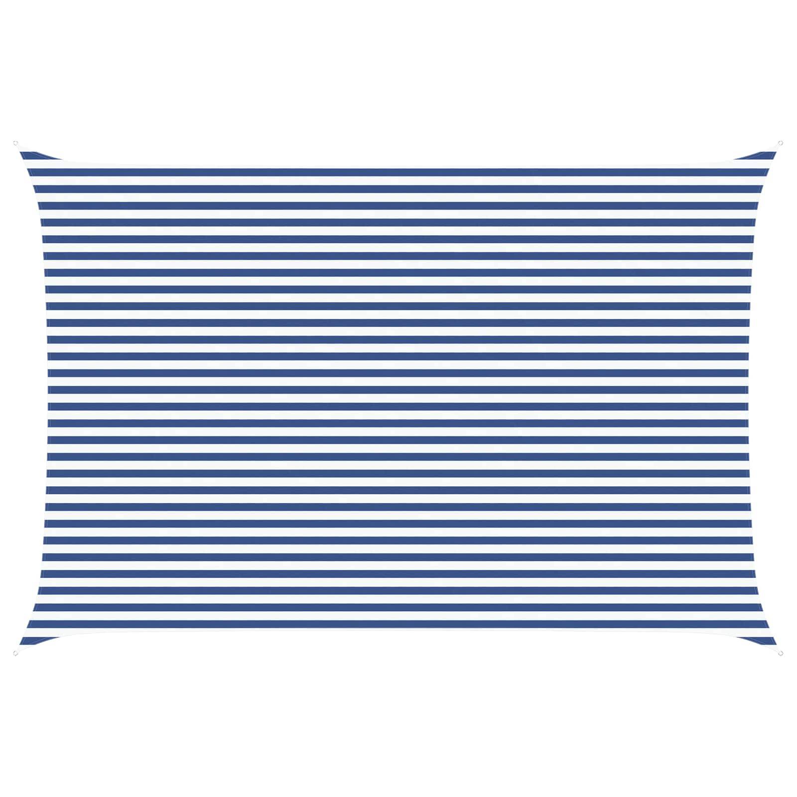 Blau-weiß horizontal gestreiftes Rechteck mit abgerundeten Ecken, das einem stilisierten Stoff- oder Flaggenmuster ähnelt.