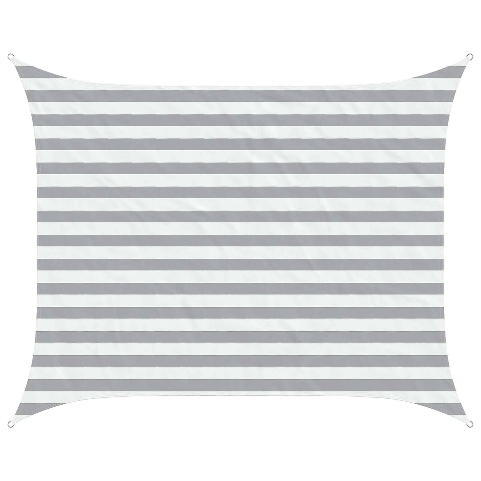 vidaXL Sonnensegel Hellgrau und Weiß 2 x 2,5 m 100 % Polyester Oxford