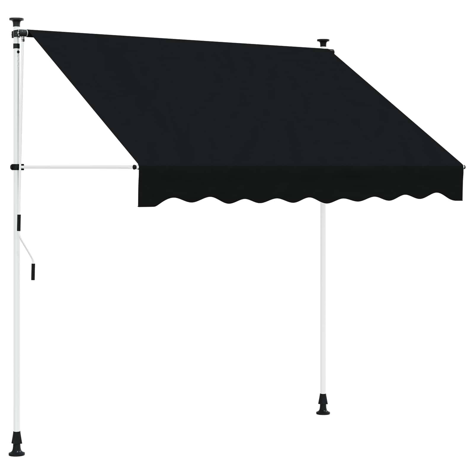 vidaXL Manuell einziehbare Markise Schwarz 100 cm