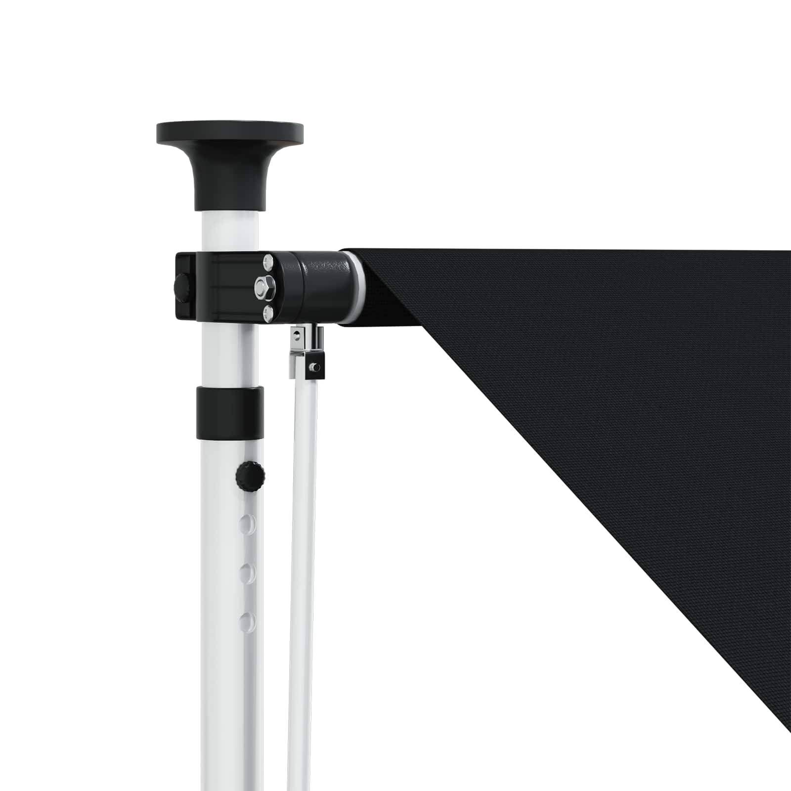 vidaXL Manuell einziehbare Markise Schwarz 100 cm