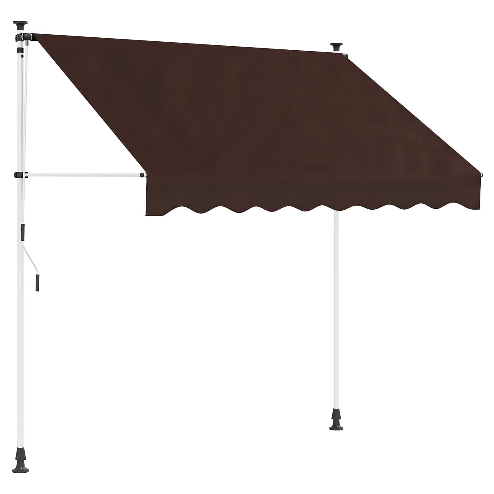 vidaXL Manuell einziehbare Markise Braun 350 cm