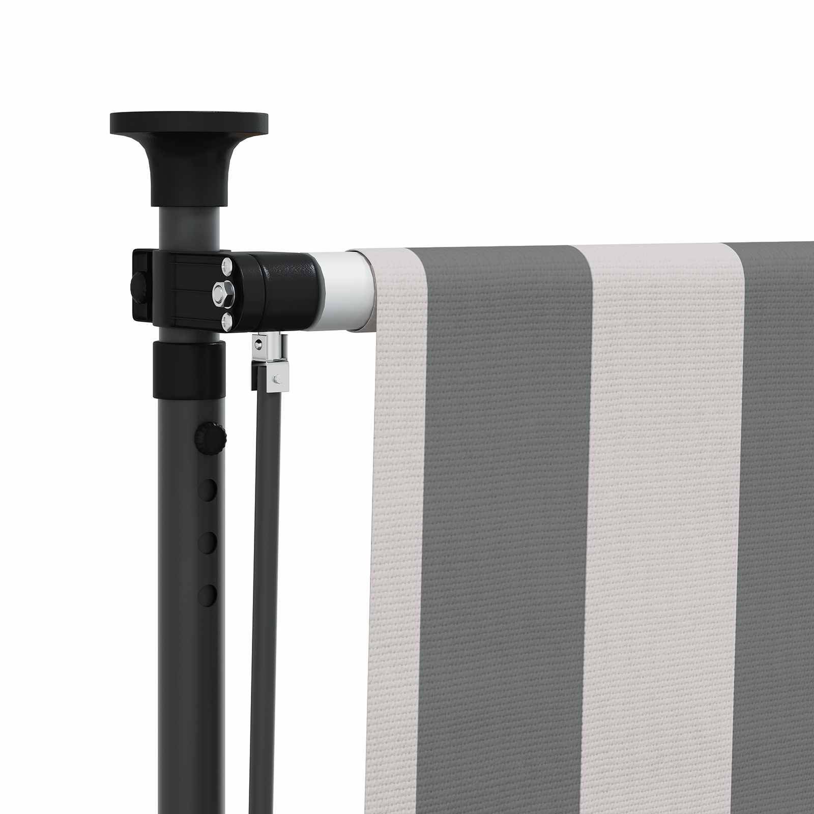 vidaXL Outdoor Rollo Anthrazit und Weiß 150 x 270 cm