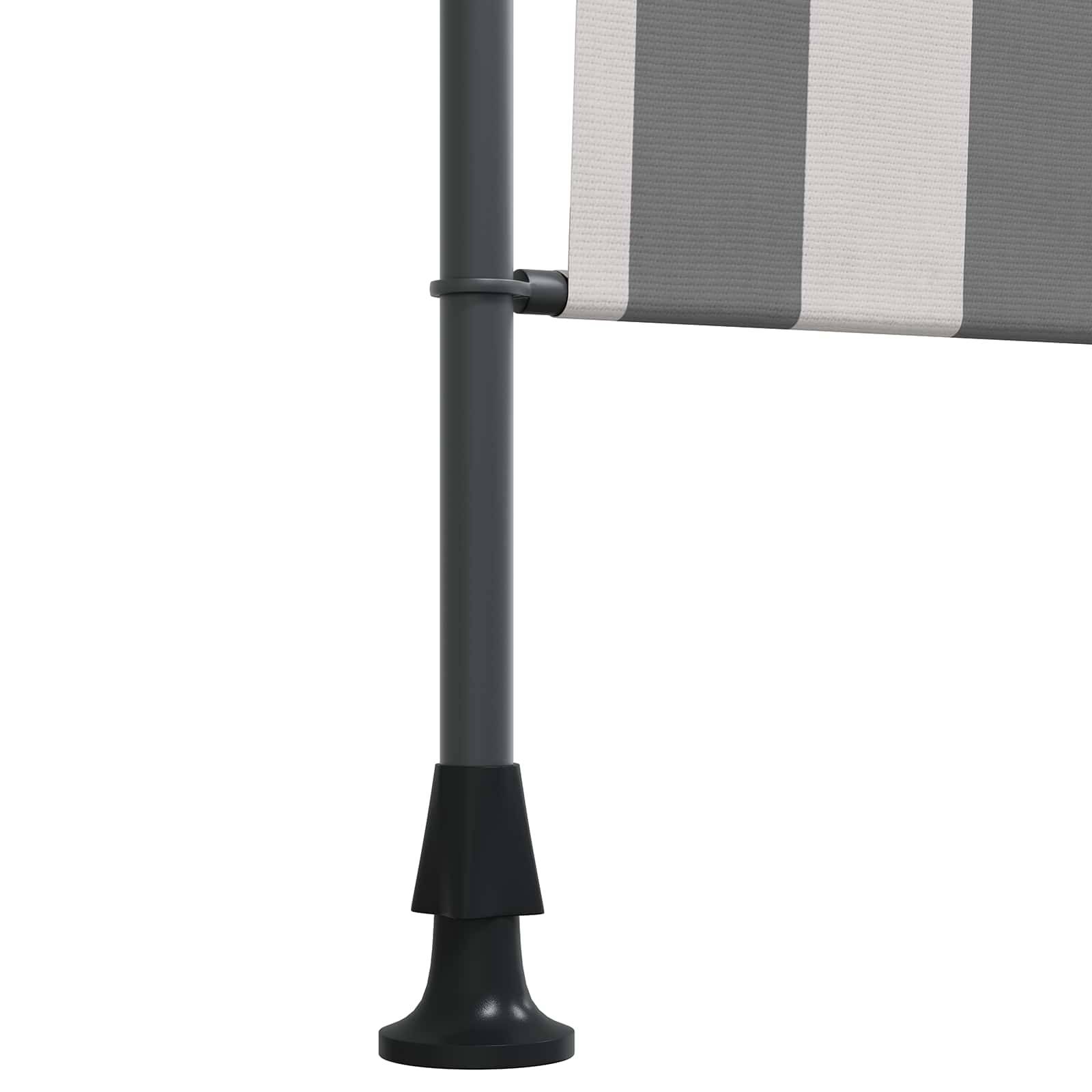 vidaXL Outdoor Rollo Anthrazit und Weiß 200 x 270 cm