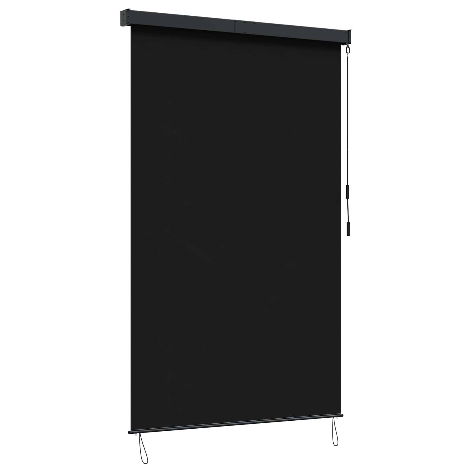 vidaXL Rollo Schwarz 140 x 250 cm Stoff und Aluminium