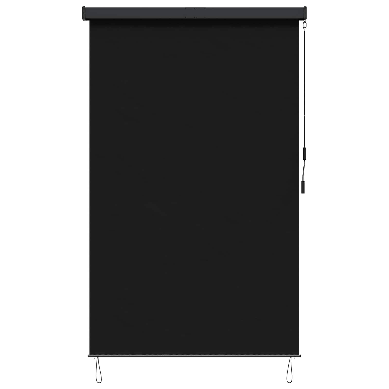 vidaXL Rollo Schwarz 140 x 250 cm Stoff und Aluminium