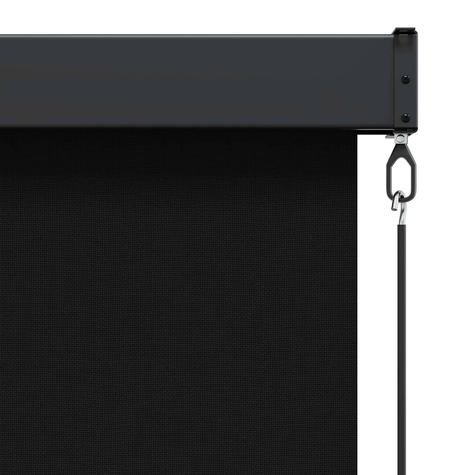 vidaXL Rollo Schwarz 140 x 250 cm Stoff und Aluminium