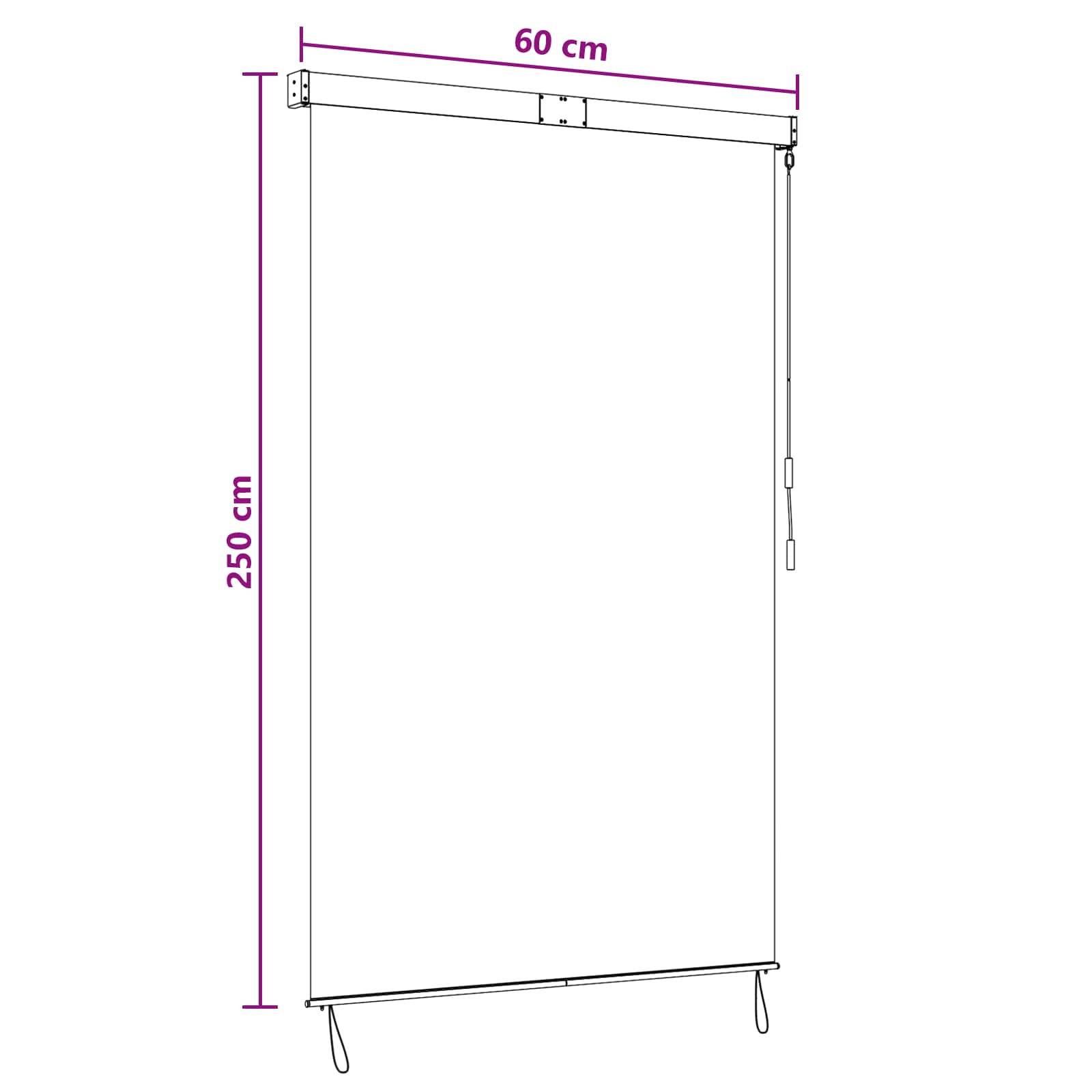 vidaXL Rollo Mehrfarbig 60 x 250 cm Stoff und Aluminium