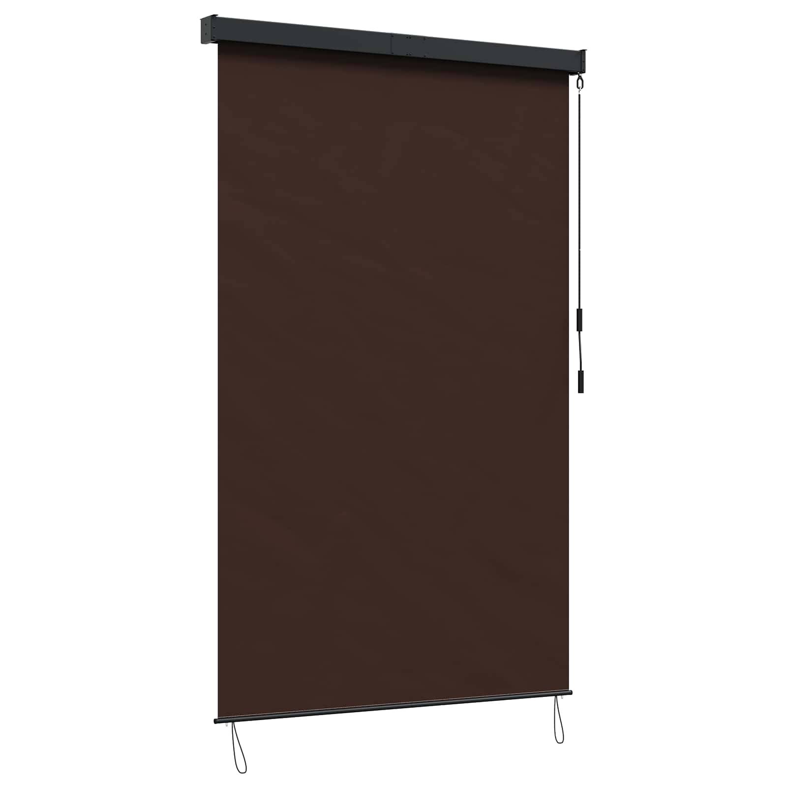 vidaXL Rollo Braun 160 x 250 cm Stoff und Aluminium