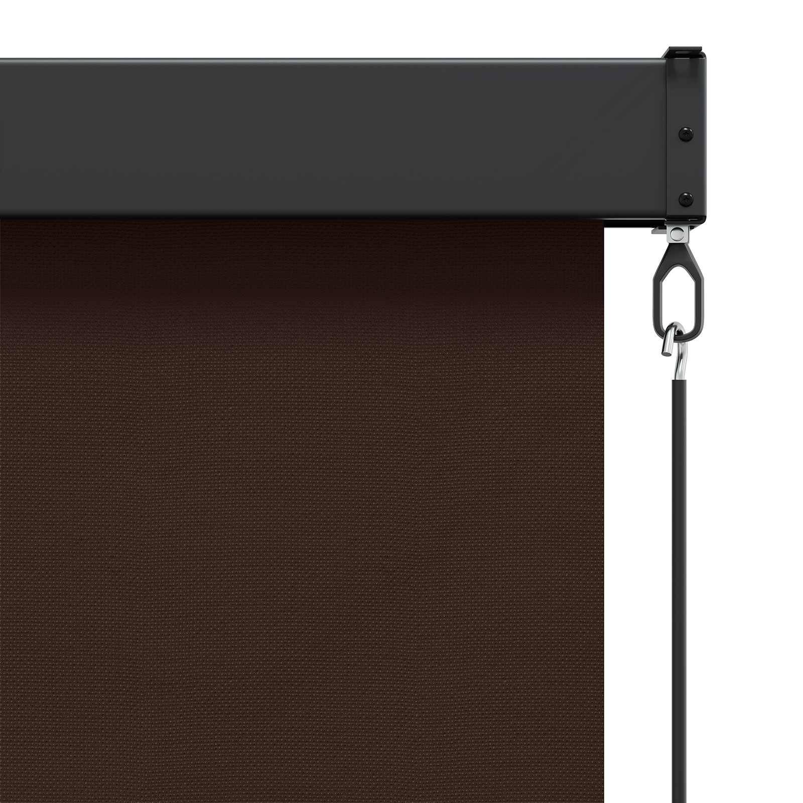 vidaXL Rollo Braun 160 x 250 cm Stoff und Aluminium