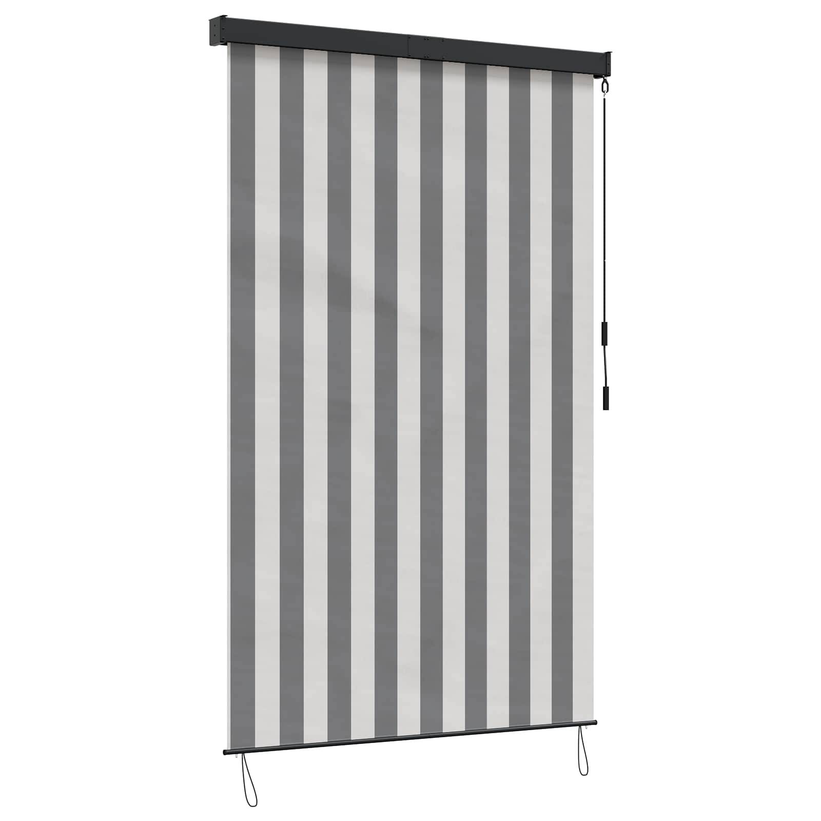 vidaXL Rollo Anthrazit und Weiß 60 x 250 cm Stoff und Aluminium