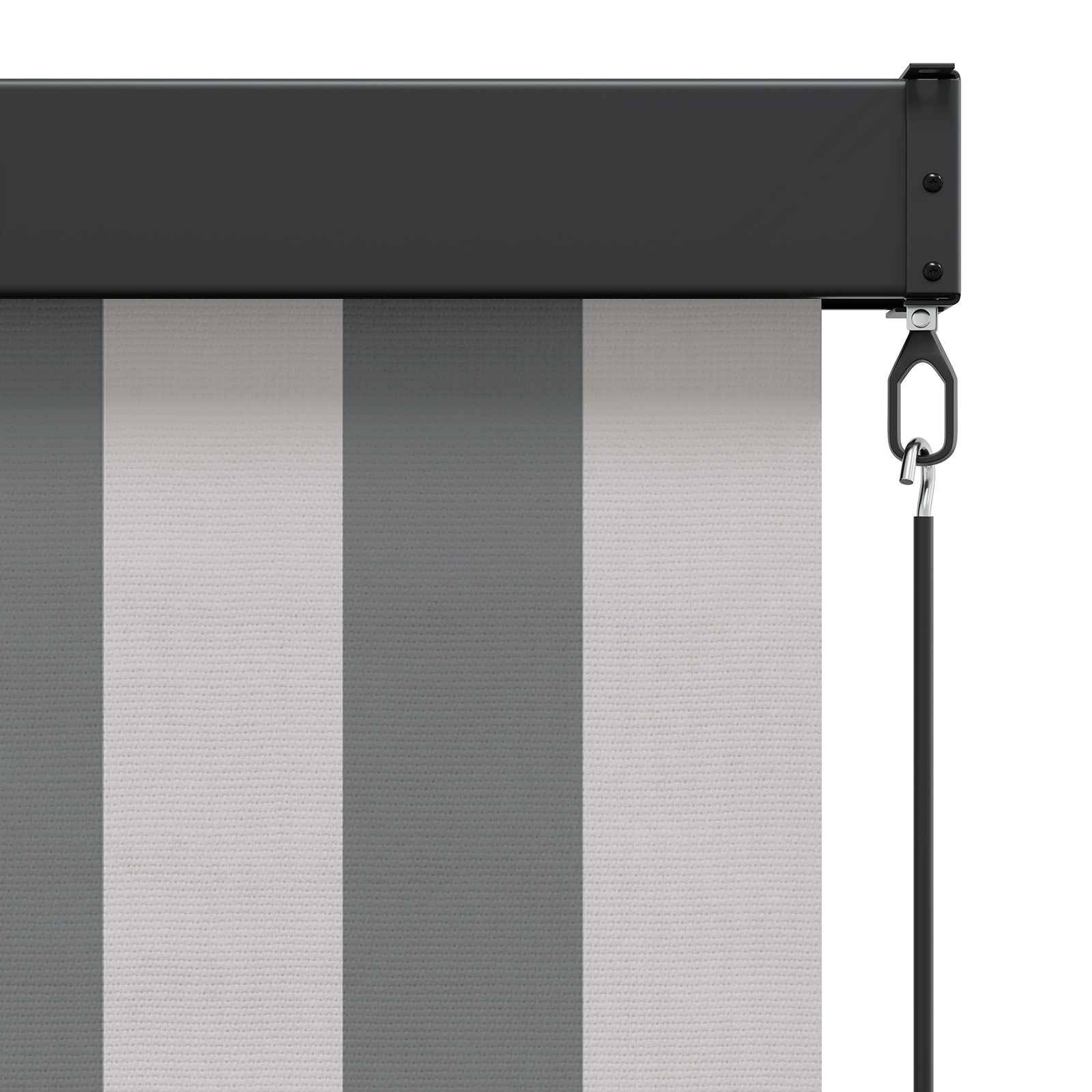 vidaXL Rollo Anthrazit und Weiß 60 x 250 cm Stoff und Aluminium