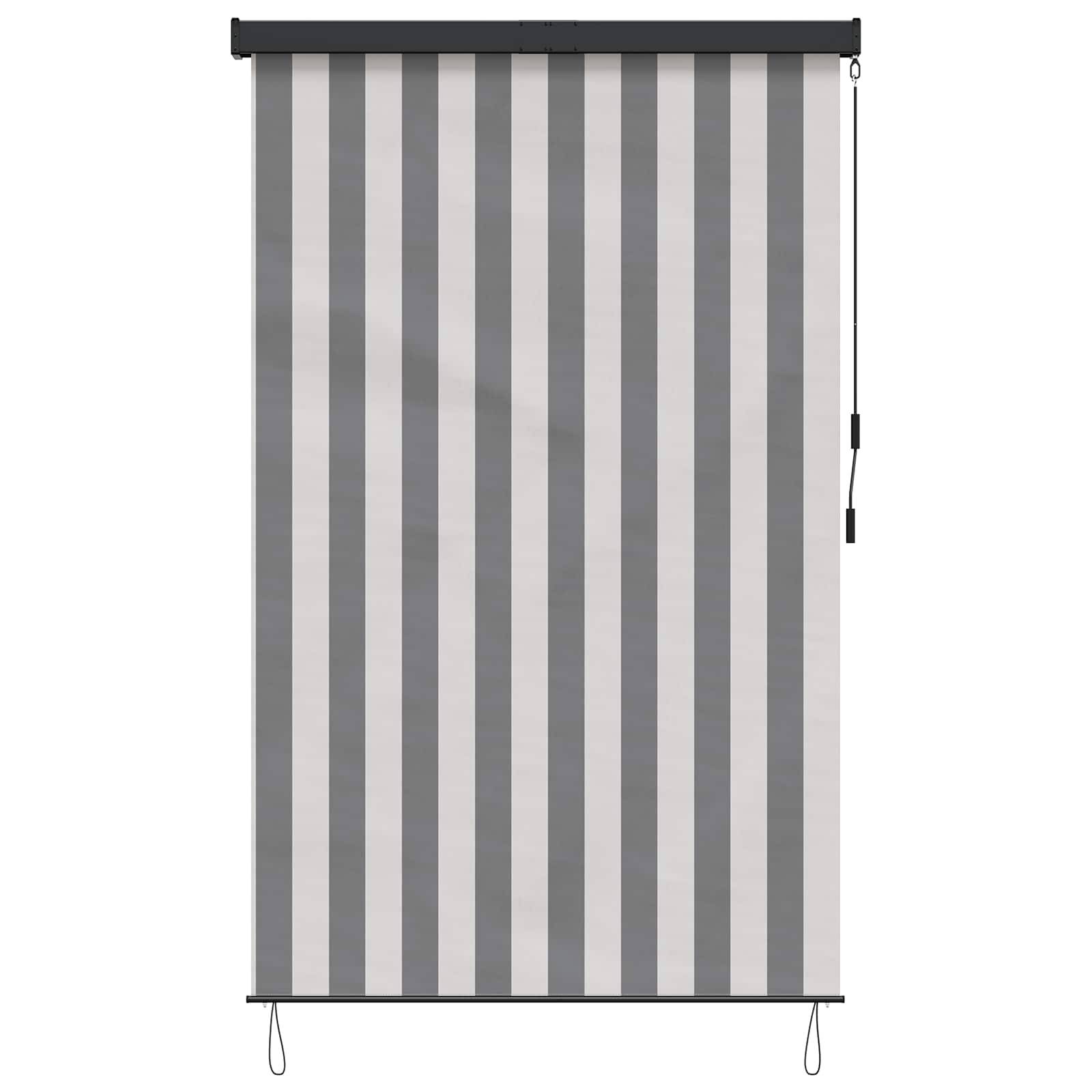 vidaXL Rollo Anthrazit und Weiß 60 x 250 cm Stoff und Aluminium
