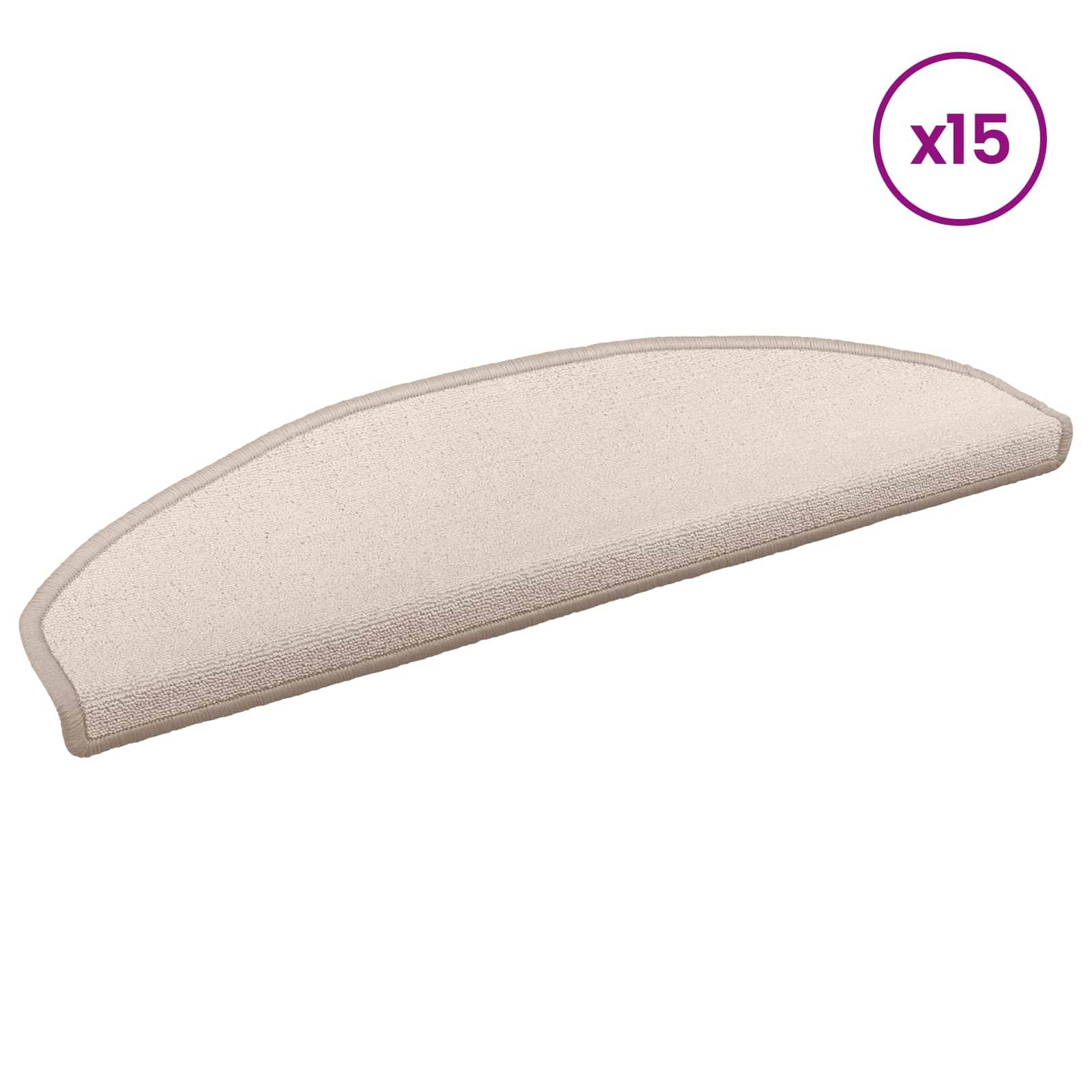 vidaXL Selbstklebende Treppenschoner 15 pcs Taupe 80 x 24,5 x 3,5 cm
