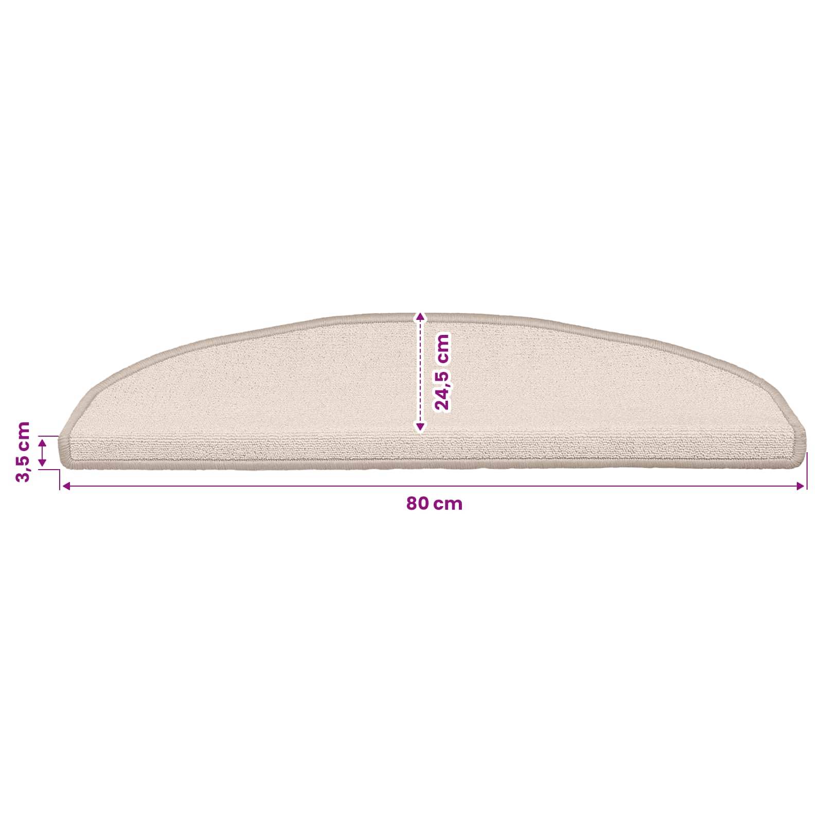 vidaXL Selbstklebende Treppenschoner 15 pcs Taupe 80 x 24,5 x 3,5 cm