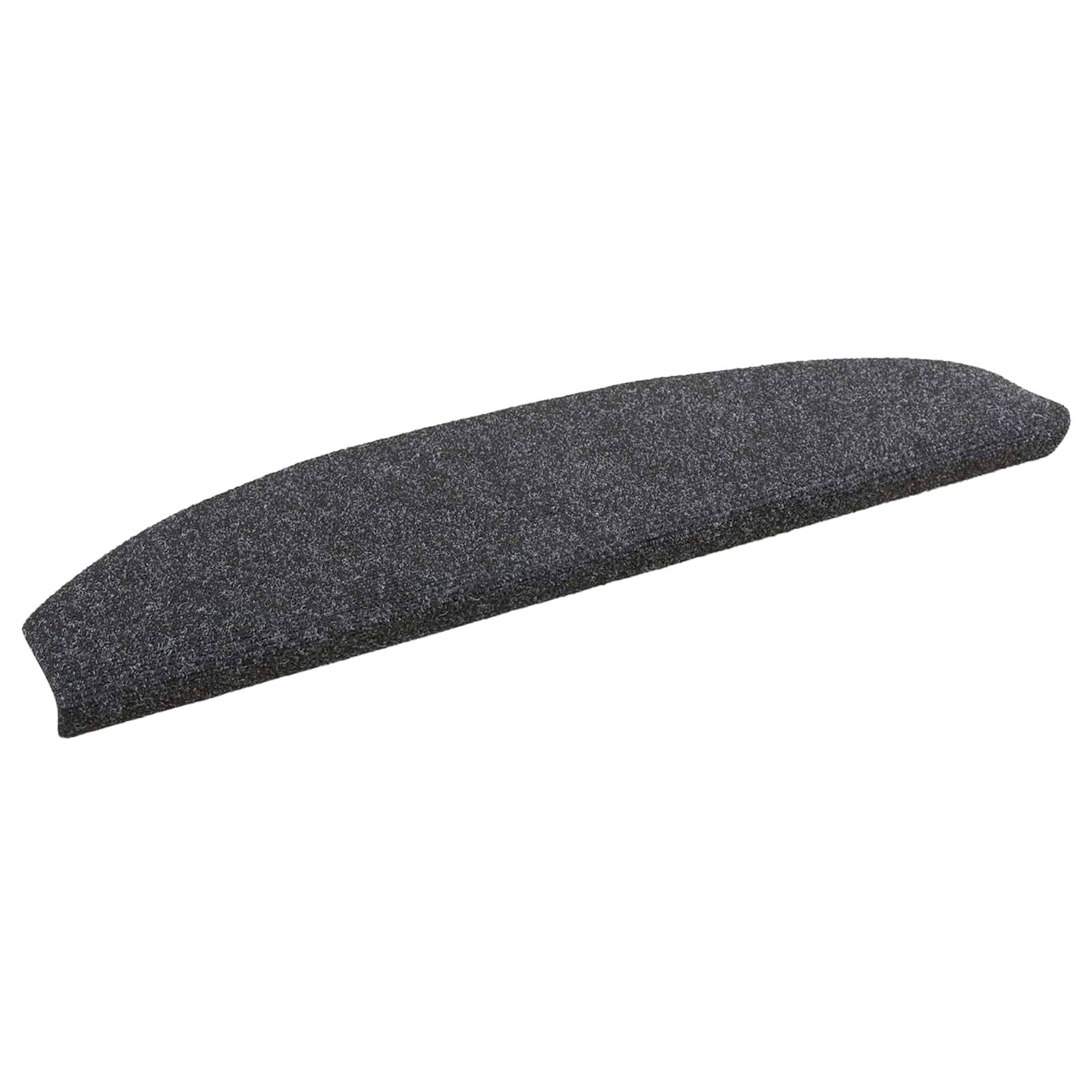 vidaXL Selbstklebende Treppenschoner Halbkreis 15 pcs Dunkelgrau