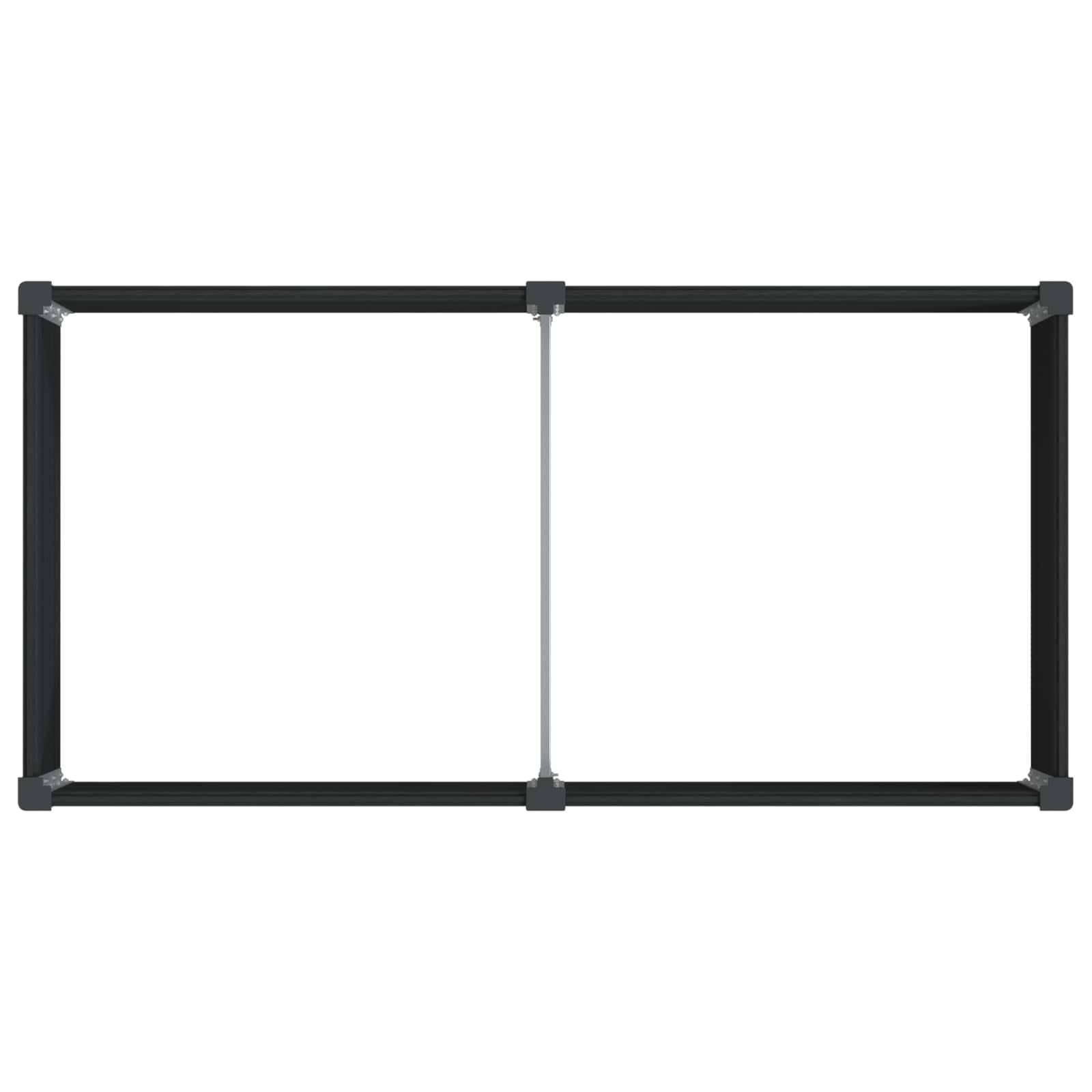 vidaXL Hochbeet Schwarz 100 x 50 x 91 cm alu.