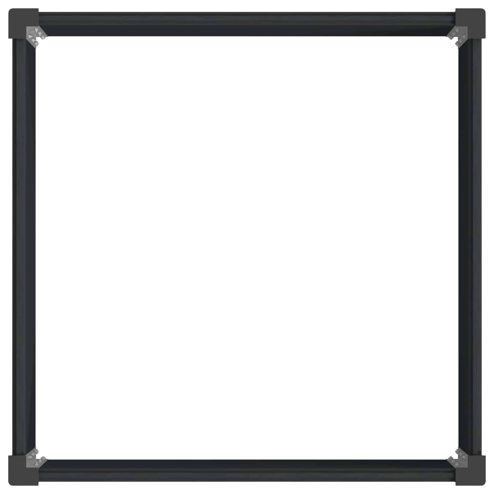 vidaXL Hochbeet Schwarz 100 x 100 x 54 cm alu.