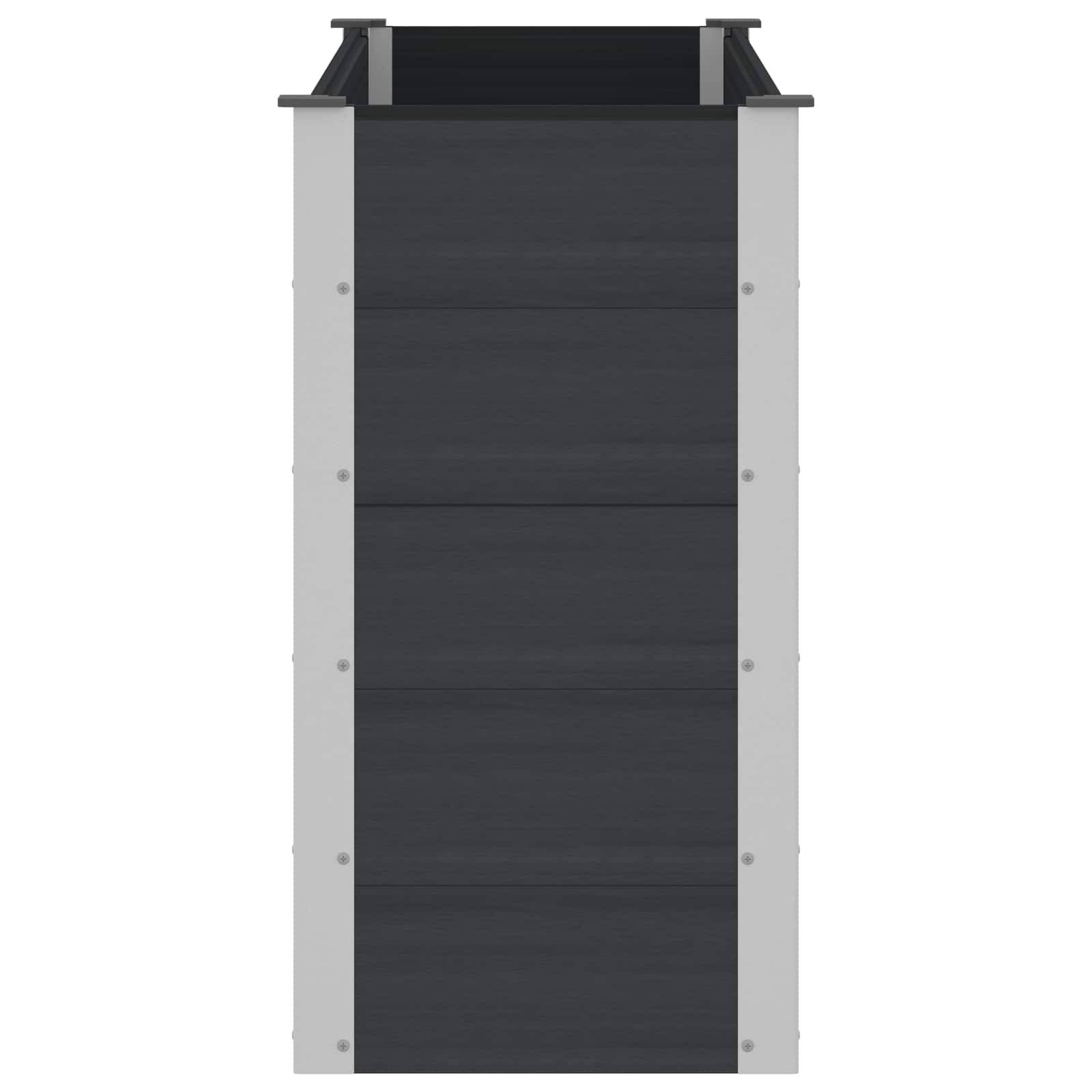 vidaXL Hochbeet Schwarz 150 x 50 x 91 cm alu.