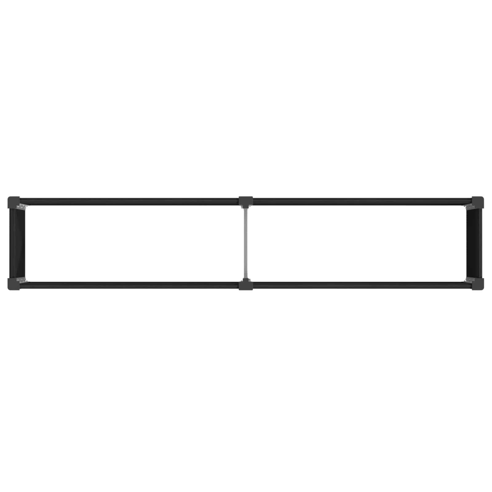 vidaXL Hochbeet Schwarz 250 x 50 x 54 cm alu.